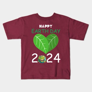 happy earth day 2024 gift april 22 Cute Teacher  Lover Rainbow Kids T-Shirt